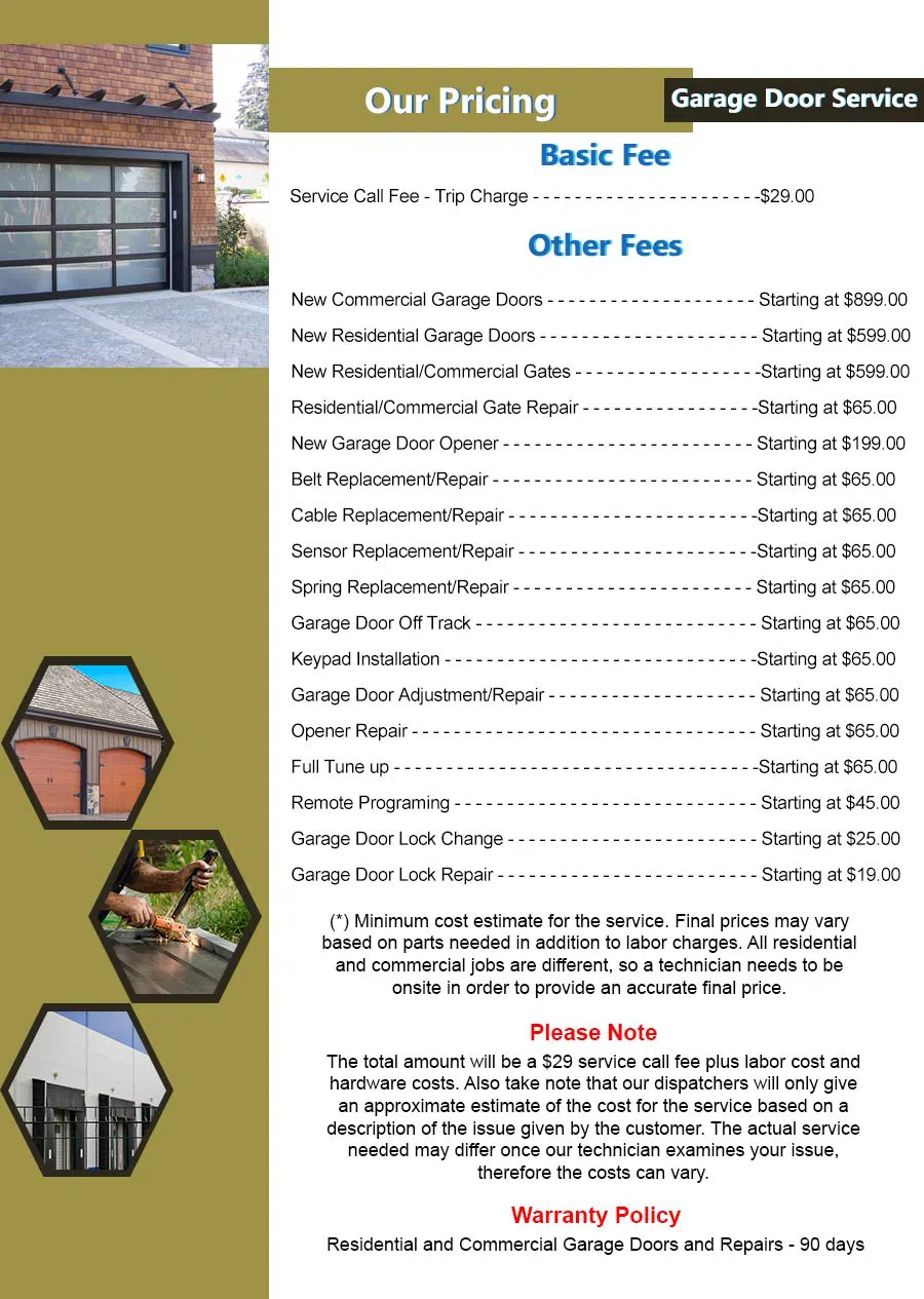 Security Garage Door Repair Service Las Vegas, NV 702-655-7028